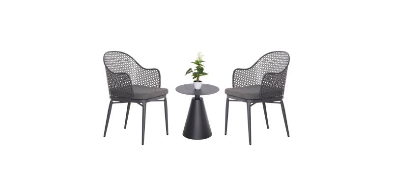 ΣΕΤ LOUNGE 3TMX ΕΞ.ΧΩΡΟΥ OREGO HM21106.01 ΑΛΟΥΜΙΝΙΟ ΣΕ ΣΚΟΥΡΟ ΓΚΡΙ