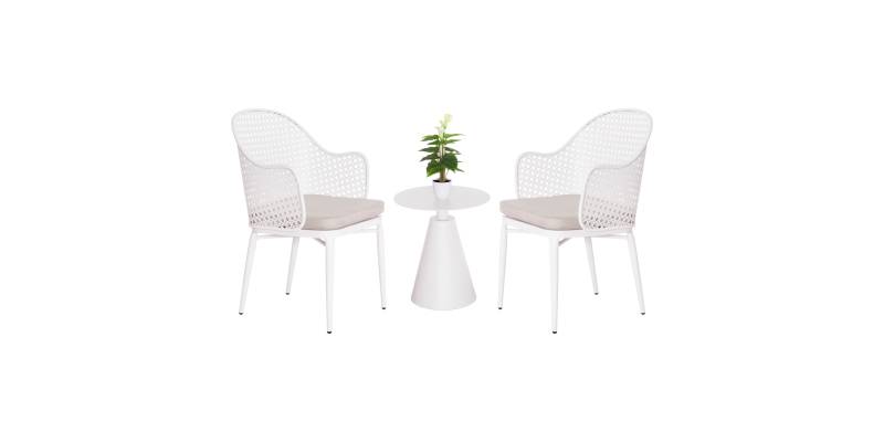 ΣΕΤ LOUNGE 3TMX ΕΞ.ΧΩΡΟΥ OREGO HM21106.02 ΑΛΟΥΜΙΝΙΟ ΣΕ ΛΕΥΚΟ