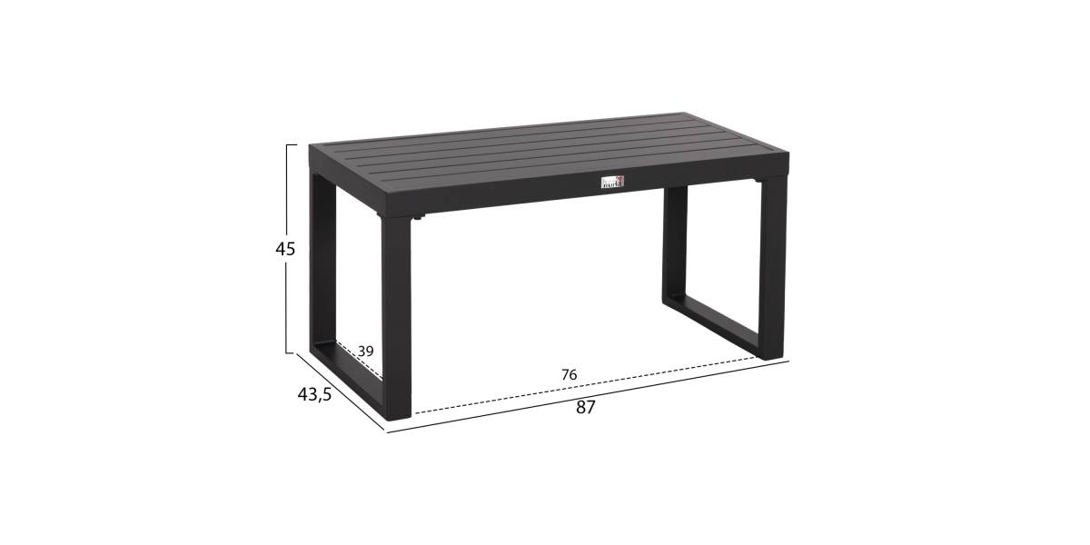 ΤΡΑΠΕΖΑΚΙ ΞΑΠΛΩΣΤΡΑΣ SENTRY HM6275.03 ΑΛΟΥΜΙΝΙΟ ΣΕ ΣΚΟΥΡΟ ΓΚΡΙ 87x43,5x45Υεκ.