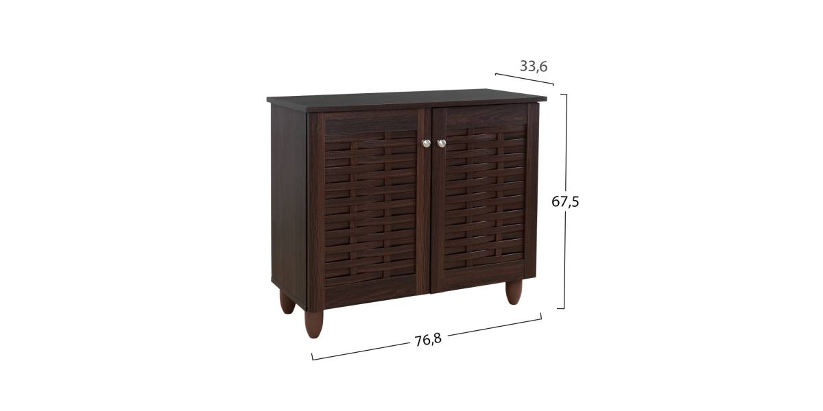 ΠΑΠΟΥΤΣΟΘΗΚΗ-ΝΤΟΥΛΑΠΙ ΞΥΛΙΝΗ CASSIOPE HM2208.01 WENGE 77Χ34Χ67.5Υεκ.