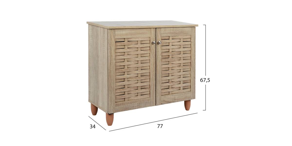 ΠΑΠΟΥΤΣΟΘΗΚΗ-ΝΤΟΥΛΑΠΙ ΞΥΛΙΝΗ CASSIOPE HM2208.02 SONAMA 77Χ34Χ67.5Υεκ.