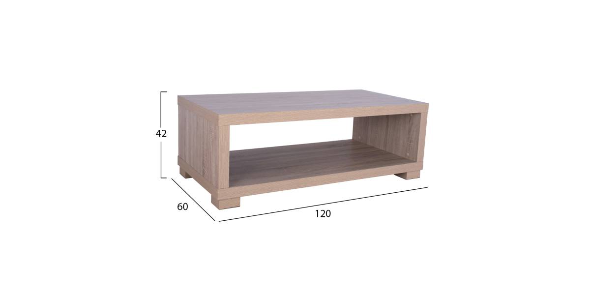 ΤΡΑΠΕΖΙ ΣΑΛΟΝΙΟΥ SALEM HM2217.02 SONAMA OAK 120Χ60Χ42Y εκ.