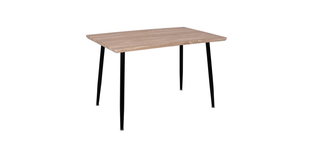 ΤΡΑΠΕΖΙ ΤΡΑΠΕΖΑΡΙΑΣ PALOMA HM8334.01, 120X70Χ76,5 SONΟMA, ΜΑΥΡΑ ΠΟΔΙΑ