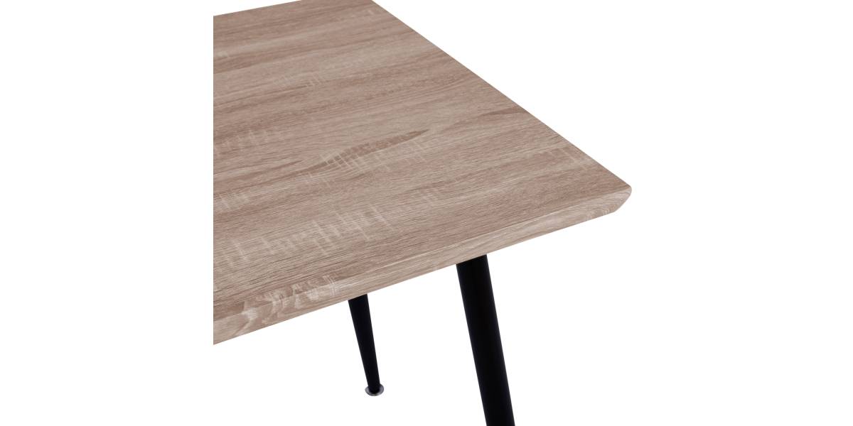 ΤΡΑΠΕΖΙ ΤΡΑΠΕΖΑΡΙΑΣ PALOMA HM8334.01, 120X70Χ76,5 SONΟMA, ΜΑΥΡΑ ΠΟΔΙΑ
