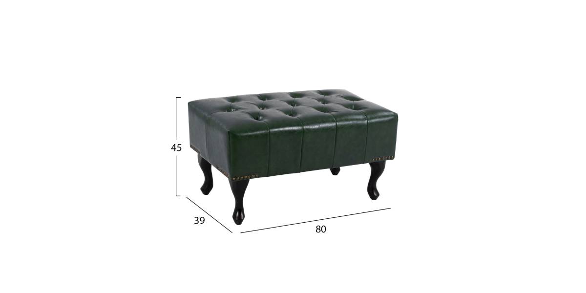 ΤΑΜΠΟΥΡΕ ΥΠΟΠΟΔΙΟ T.CHESTERFIELD EMMA HM226.08 PU ΚΥΠΑΡΙΣΣΙ-ΜΑΥΡΑ ΠΟΔΙΑ 80x45x39Yεκ.