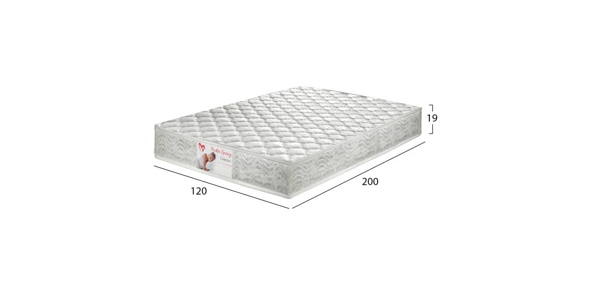 ΣΤΡΩΜΑ POCKET SPRING 120x200 ΔΙΠΛΗΣ ΟΨΗΣ HM309.08 HOMEMARKT