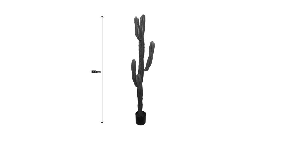 Διακοσμητικό φυτό Cactus I σε γλάστρα Inart πράσινο pp Υ155εκ