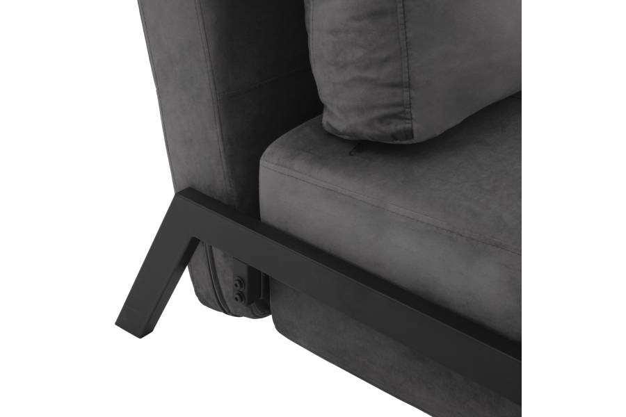 ΠΟΛΥΘΡΟΝΑ ΚΡΕΒΑΤΙ ΑΠΟ ΒΕΛΟΥΔΟ ΓΚΡΙ HM3078.11 95x92x66Υ εκ.