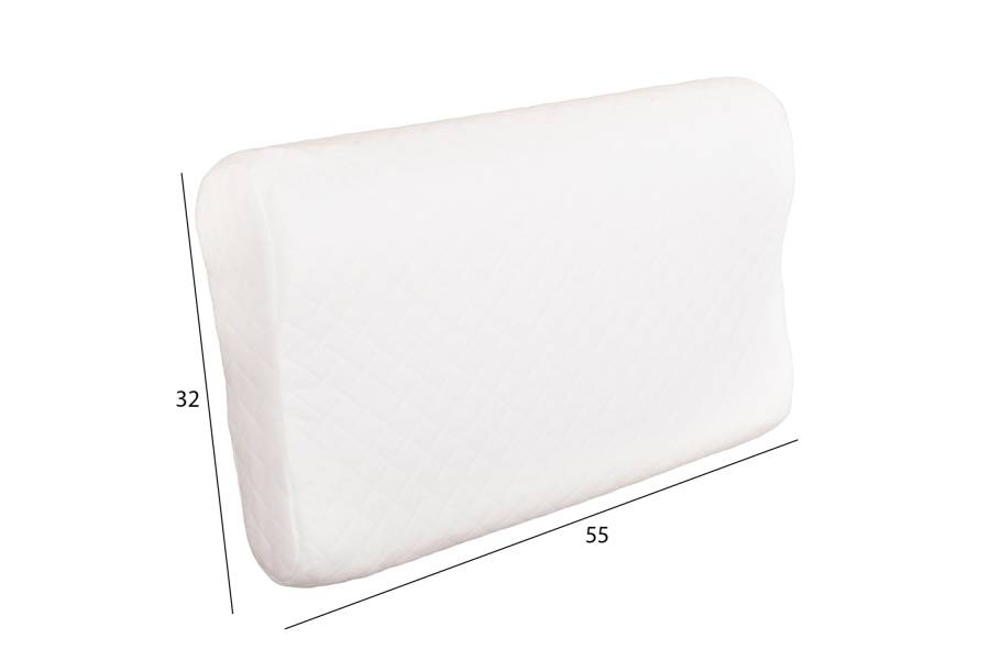 ΜΑΞΙΛΑΡΙ ΥΠΝΟΥ BEZEL HM673 MEMORY FOAM-ΛΕΥΚΟ ΥΦΑΣΜΑ 55x32Υεκ