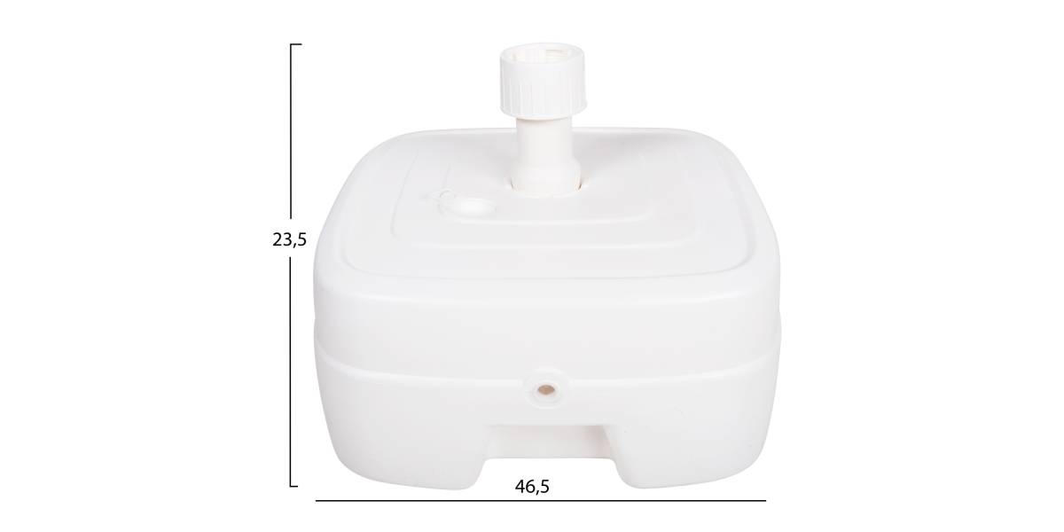 ΠΛΑΣΤΙΚΗ ΒΑΣΗ ΟΜΠΡΕΛΑΣ ΜΕ ΡΟΔΑ SOLBAS HM6113.01 ΛΕΥΚΗ- ΚΟΝΤΑΡΙ 33/50mm 46,5x23,5Υ