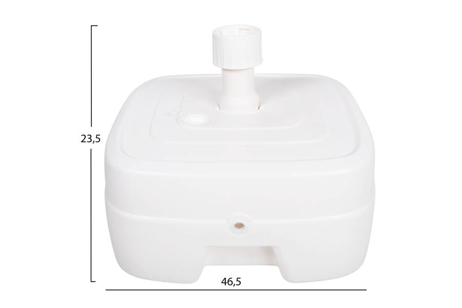 ΠΛΑΣΤΙΚΗ ΒΑΣΗ ΟΜΠΡΕΛΑΣ ΜΕ ΡΟΔΑ SOLBAS HM6113.01 ΛΕΥΚΗ- ΚΟΝΤΑΡΙ 33/50mm 46,5x23,5Υ