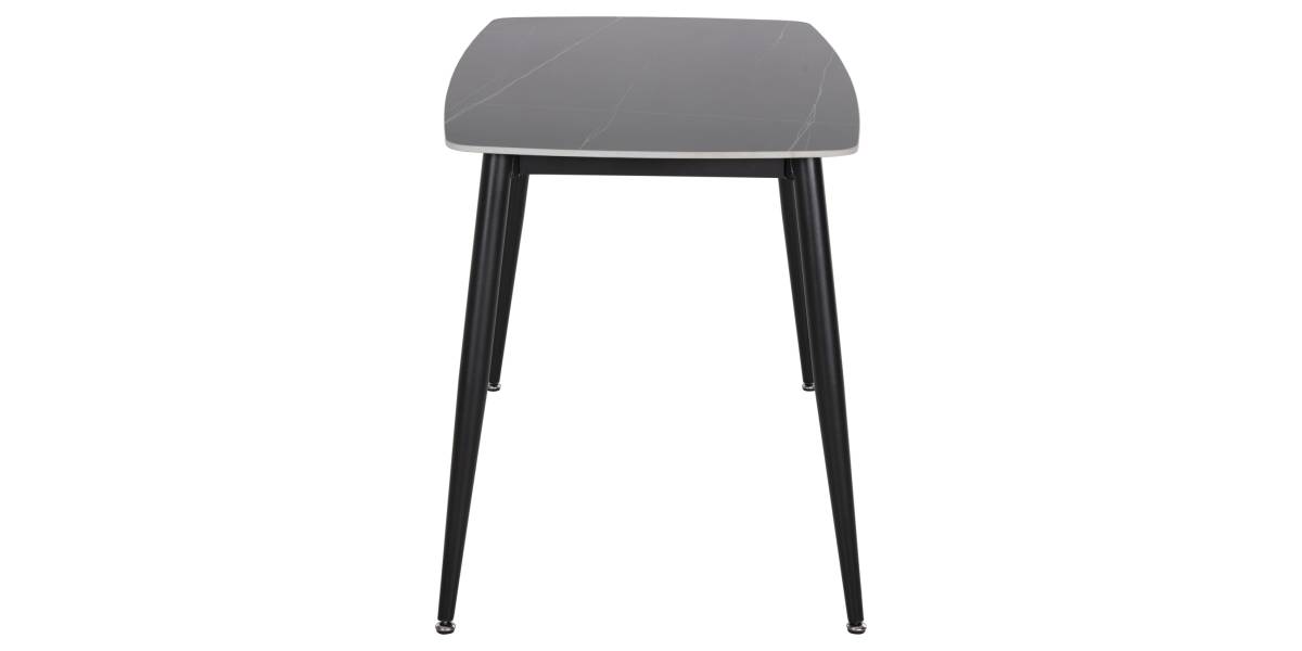ΤΡΑΠΕΖΙ RAVEN HM9854.02 ΚΕΡΑΜΙΚΟ TOP ΜΑΥΡΟ ΜΑΡΜΑΡΟ-ΜΑΥΡΟ ΜΕΤΑΛΛΟ 120x70x73Υεκ.