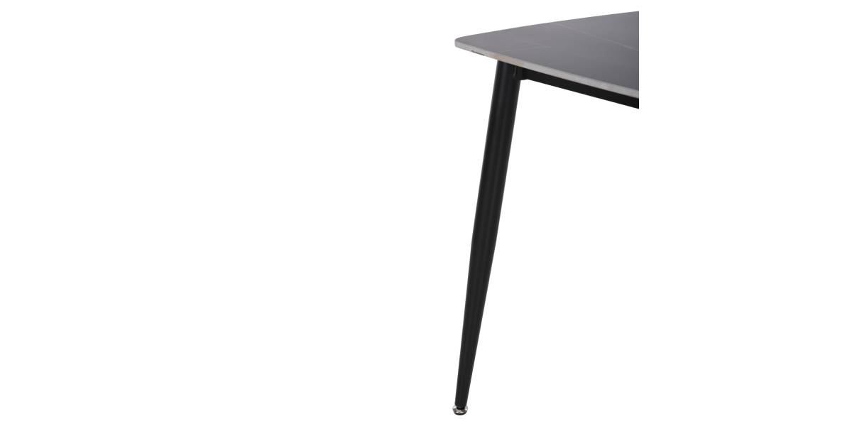 ΤΡΑΠΕΖΙ RAVEN HM9854.02 ΚΕΡΑΜΙΚΟ TOP ΜΑΥΡΟ ΜΑΡΜΑΡΟ-ΜΑΥΡΟ ΜΕΤΑΛΛΟ 120x70x73Υεκ.