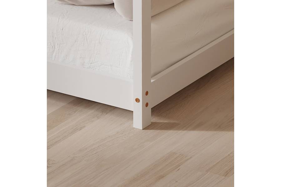 ΚΡΕΒΑΤΙ ΠΑΙΔΙΚΟ PEPE HM677.03 τ.MONTESSORI ΞΥΛΟ ΠΕΥΚΟ ΛΕΥΚΟ- 190x90εκ
