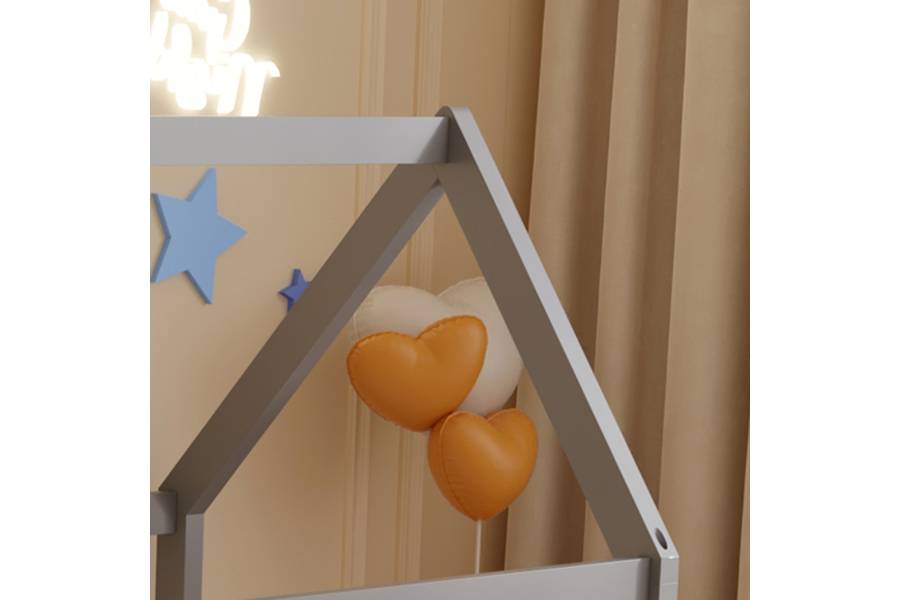 ΚΡΕΒΑΤΙ ΠΑΙΔΙΚΟ PEPE HM678.05 τ.MONTESSORI ΞΥΛΟ ΠΕΥΚΟ ΓΚΡΙ- 140x70εκ