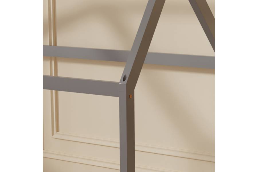 ΚΡΕΒΑΤΙ ΠΑΙΔΙΚΟ PEPE HM678.05 τ.MONTESSORI ΞΥΛΟ ΠΕΥΚΟ ΓΚΡΙ- 140x70εκ