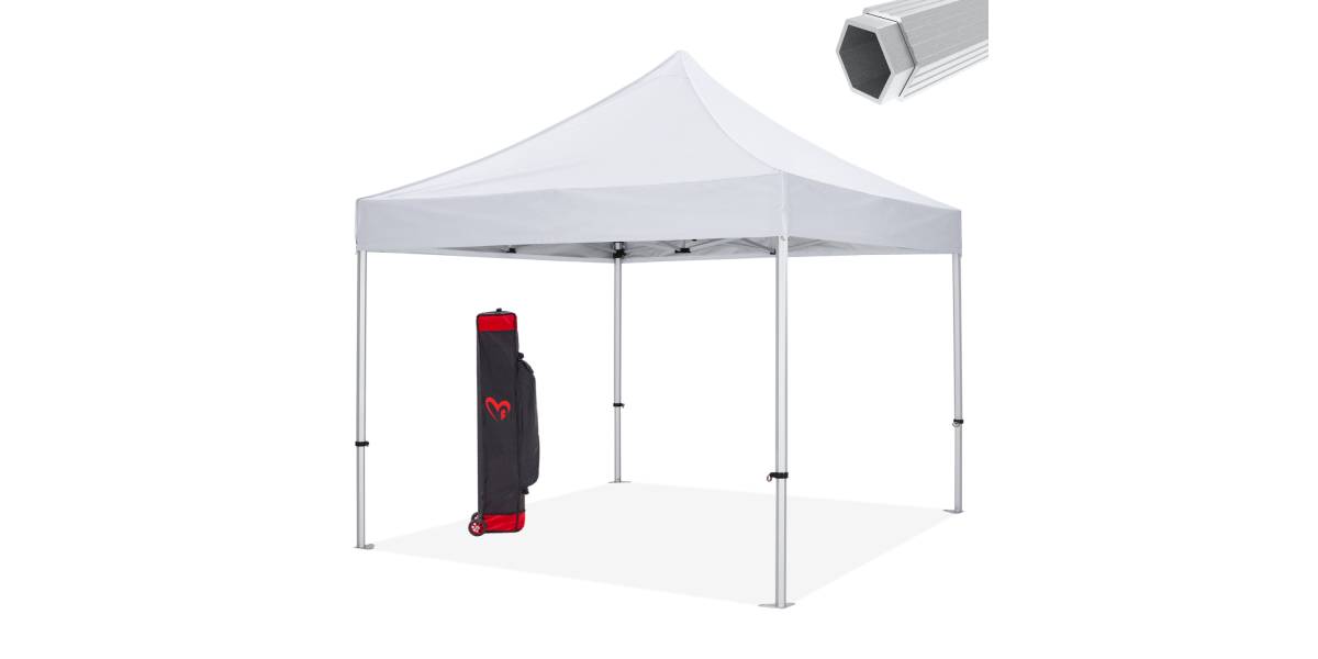 GAZEBO MATTHEW-AL HM6313 ΠΤΥΣΣΟΜ.-ΕΠΑΓΓΕΛΜΑΤΙΚΗ ΧΡΗΣΗ-ΣΚΕΛΕΤΟΣ ΑΛΟΥΜ.ΑΣΗΜΙ-ΛΕΥΚΟ ΥΦΑΣΜΑ 3x3x3,43Yμ