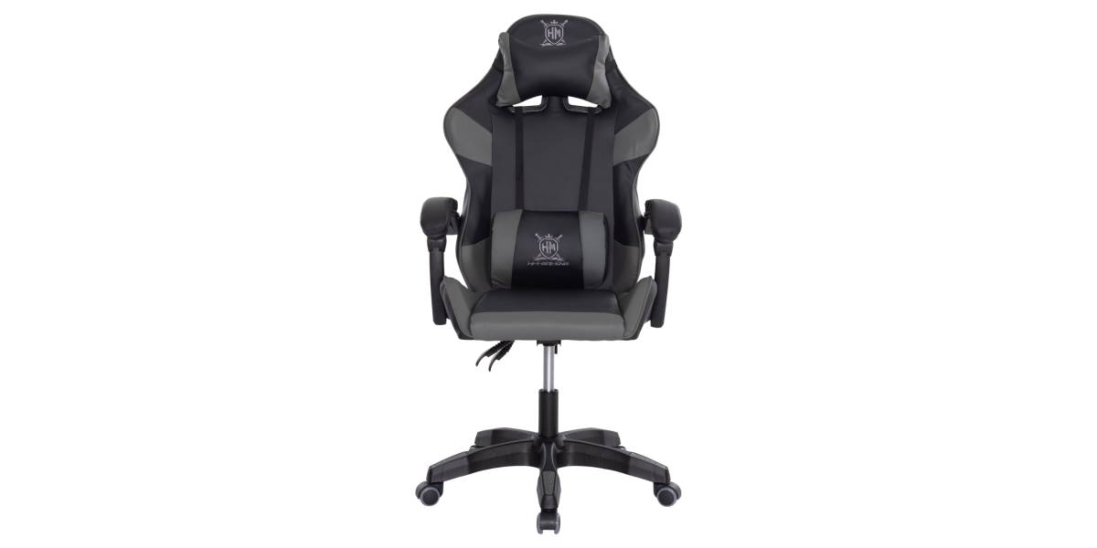 ΠΟΛΥΘΡΟΝΑ GAMING DARREN HM1203.10 ΜΑΥΡΟ-ΓΚΡΙ PVC 60x60x120Υεκ.