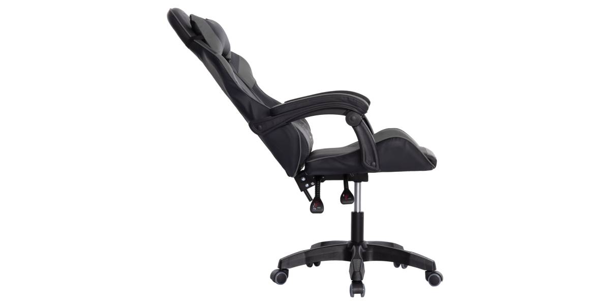 ΠΟΛΥΘΡΟΝΑ GAMING DARREN HM1203.10 ΜΑΥΡΟ-ΓΚΡΙ PVC 60x60x120Υεκ.