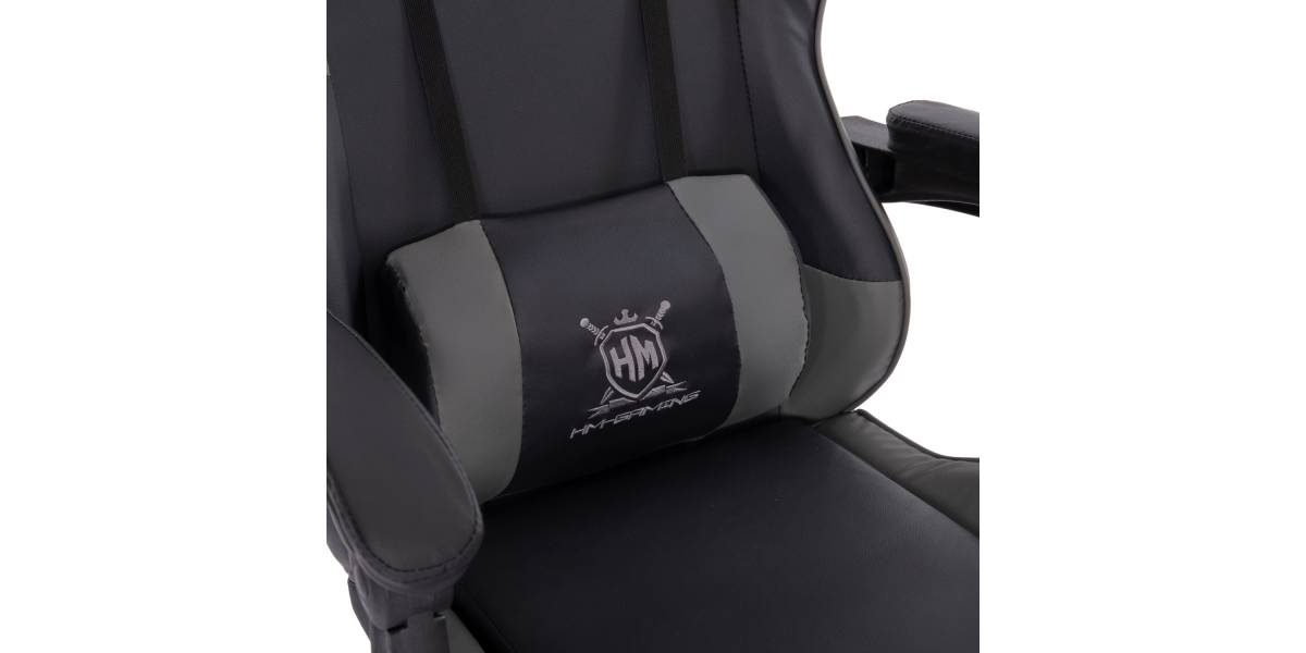 ΠΟΛΥΘΡΟΝΑ GAMING DARREN HM1203.10 ΜΑΥΡΟ-ΓΚΡΙ PVC 60x60x120Υεκ.