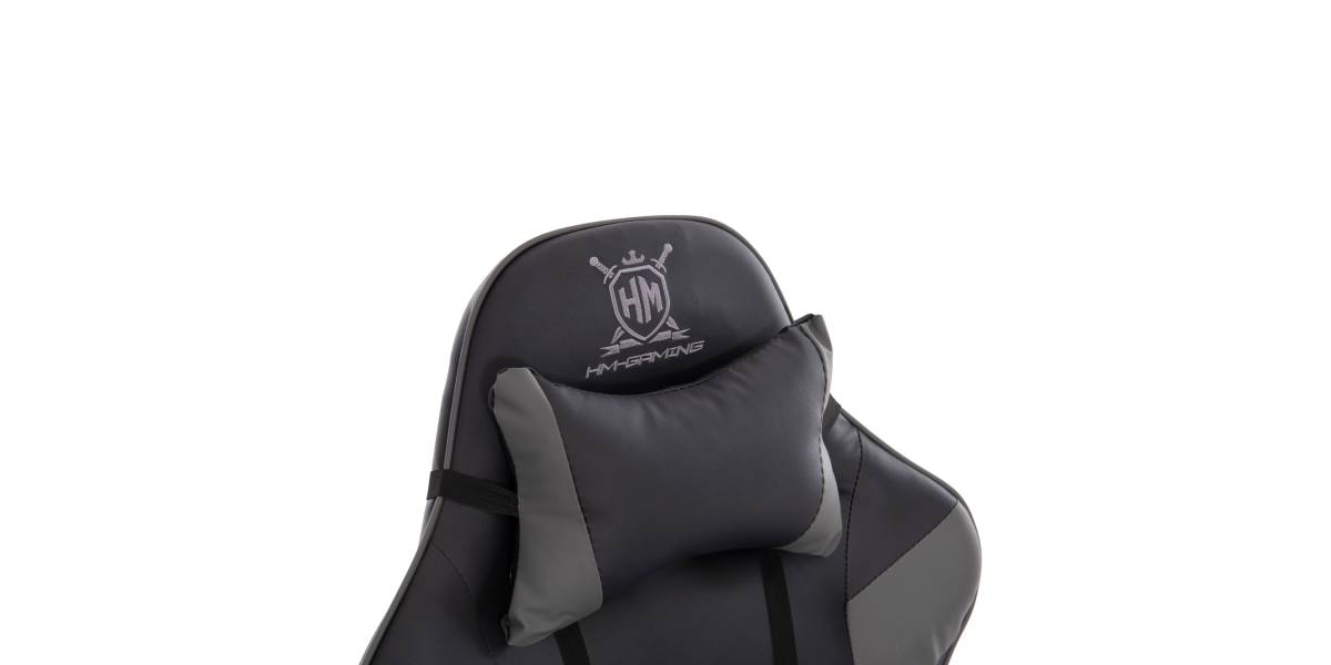 ΠΟΛΥΘΡΟΝΑ GAMING DARREN HM1203.10 ΜΑΥΡΟ-ΓΚΡΙ PVC 60x60x120Υεκ.