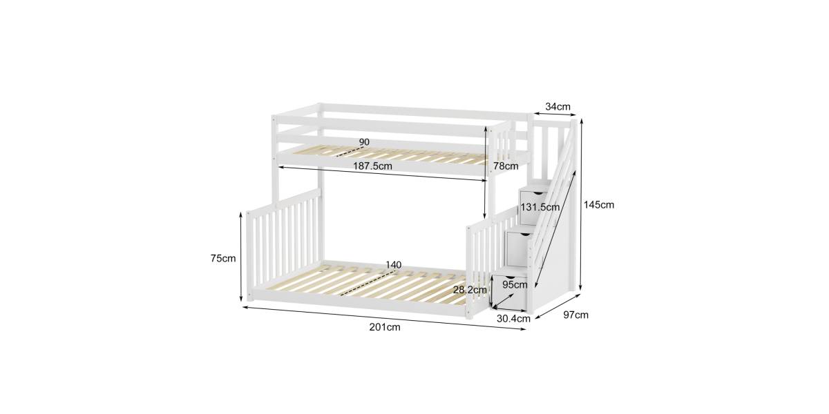 ΠΑΙΔΙΚH ΚΟΥΚΕΤΑ τ.MONTESSORI BEAMER HM711.03 ΞΥΛΟ ΠΕΥΚΟΥ ΣΕ ΛΕΥΚΟ-ΣΤΡΩΜΑΤΑ 90-140x190εκ