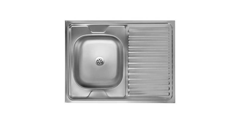 ΝΕΡΟΧΥΤΗΣ ΚΟΥΖΙΝΑΣ ΑΝΟΞΕΙΔΩΤΟΣ ΑΣΗΜΙ INOX 80x60x16.5 HM18319