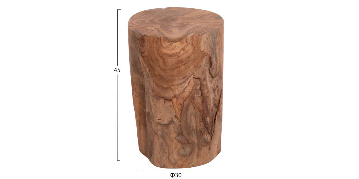 ΒΟΗΘΗΤΙΚΟ ΤΡΑΠΕΖΑΚΙ/ΣΚΑΜΠΟ TRONCO HM9374.21 ΞΥΛΟ TEAK--ΦΥΣΙΚΟ Φ30x45Υεκ.