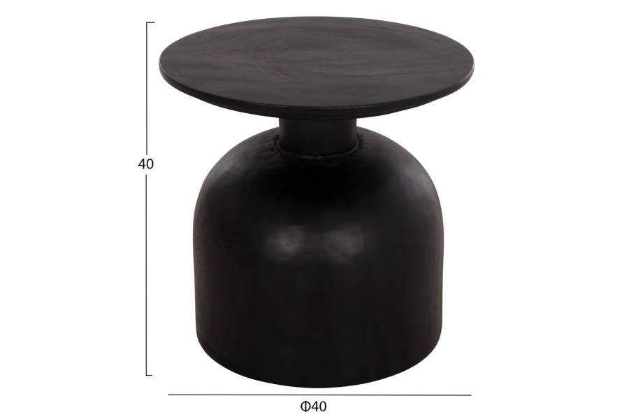 ΒΟΗΘΗΤΙΚΟ ΤΡΑΠΕΖΑΚΙ PUMBE-s HM9892.12 ΞΥΛΟ SUAR--ΜΑΥΡΟ Φ40x40Υεκ