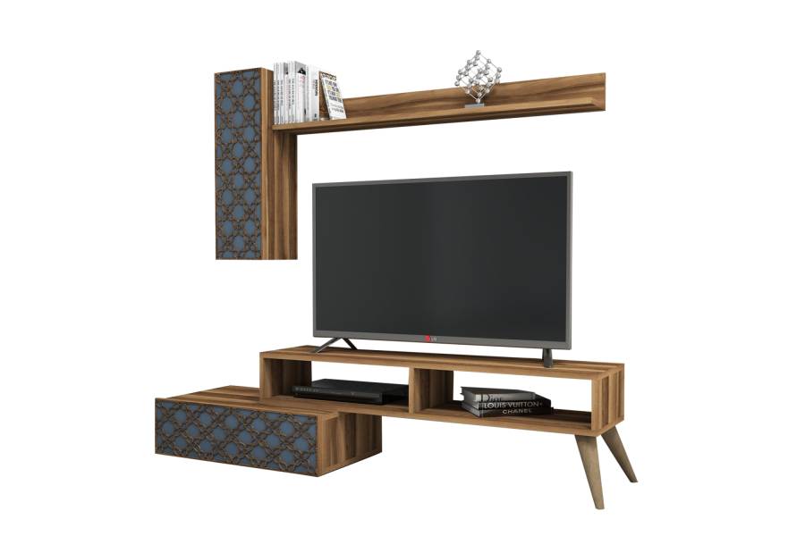 ΣΥΝΘΕΣΗ ΤΗΛΕΟΡΑΣΗΣ ΜΕΛΑΜΙΝΗ ΣΕ ΚΑΡΥΔΙ ΜΕ ΜΠΛΕ 150x37.2x37.8Υεκ HM9518.01