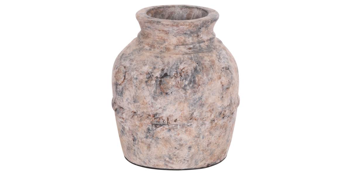 ΔΙΑΚΟΣΜΗΤΙΚΟ ΕΠΙΤΡΑΠΕΖΙΟ ΒΑΖΟ VERMO HM4395 ΤΕΡΑΚΟΤΑ ΣΕ ΓΚΡΙ Φ17x19Υεκ.