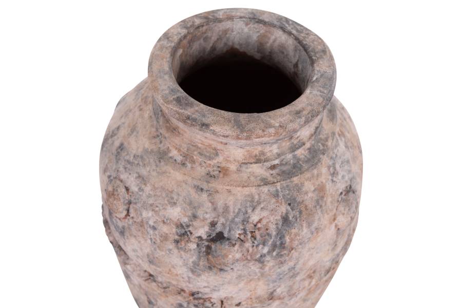 ΔΙΑΚΟΣΜΗΤΙΚΟ ΕΠΙΤΡΑΠΕΖΙΟ ΒΑΖΟ VERMO HM4395 ΤΕΡΑΚΟΤΑ ΣΕ ΓΚΡΙ Φ17x19Υεκ.