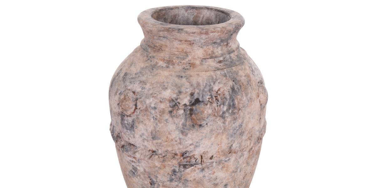 ΔΙΑΚΟΣΜΗΤΙΚΟ ΕΠΙΤΡΑΠΕΖΙΟ ΒΑΖΟ VERMO HM4395 ΤΕΡΑΚΟΤΑ ΣΕ ΓΚΡΙ Φ17x19Υεκ.