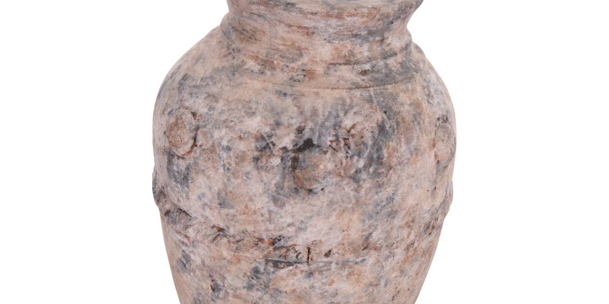 ΔΙΑΚΟΣΜΗΤΙΚΟ ΕΠΙΤΡΑΠΕΖΙΟ ΒΑΖΟ VERMO HM4395 ΤΕΡΑΚΟΤΑ ΣΕ ΓΚΡΙ Φ17x19Υεκ.