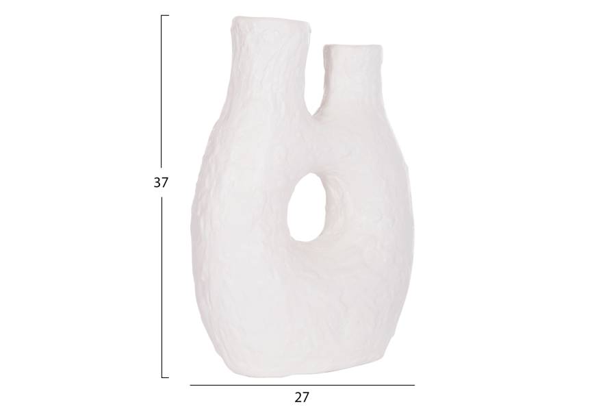 ΕΠΙΤΡΑΠΕΖΙΟ ΔΙΑΚΟΣΜΗΤΙΚΟ ΒΑΖΟ NAMENTIS HM4665.02L ΛΕΥΚΗ ΤΕΡΑΚΟΤΑ--27x13.5x37Υεκ