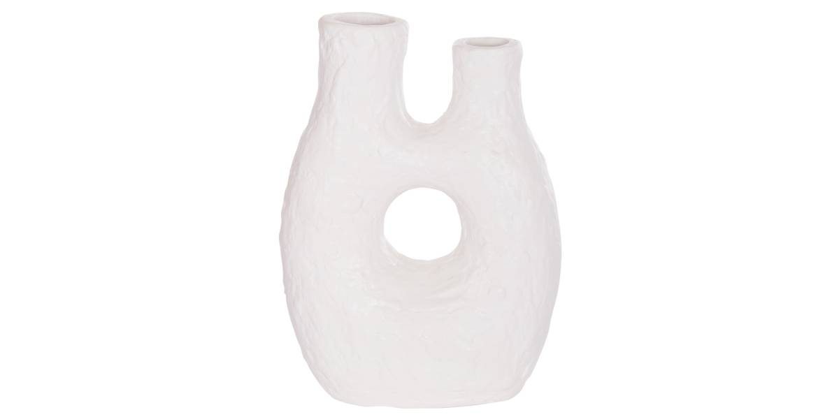 ΕΠΙΤΡΑΠΕΖΙΟ ΔΙΑΚΟΣΜΗΤΙΚΟ ΒΑΖΟ NAMENTIS HM4665.02L ΛΕΥΚΗ ΤΕΡΑΚΟΤΑ--27x13.5x37Υεκ