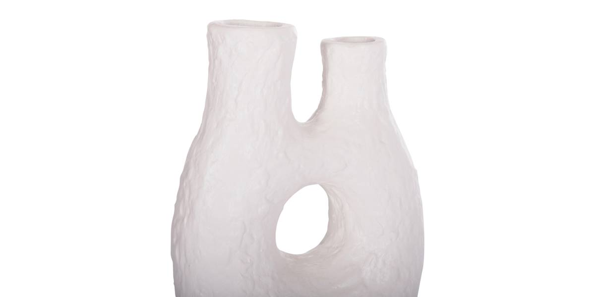 ΕΠΙΤΡΑΠΕΖΙΟ ΔΙΑΚΟΣΜΗΤΙΚΟ ΒΑΖΟ NAMENTIS HM4665.02L ΛΕΥΚΗ ΤΕΡΑΚΟΤΑ--27x13.5x37Υεκ