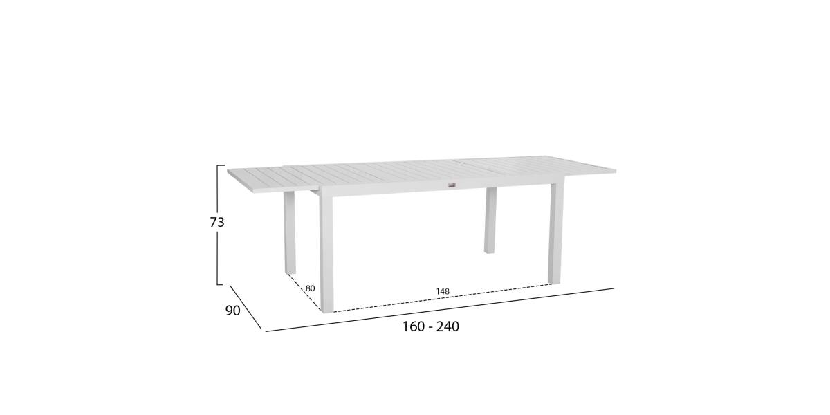 ΣΕΤ ΤΡΑΠΕΖΑΡΙΑΣ ΕΞ.ΧΩΡΟΥ KRUM HM21147 ΤΡΑΠΕΖΙ ΜΕ 6 ΠΟΛΥΘΡΟΝΕΣ--ΛΕΥΚΟ ΑΛΟΥΜΙΝΙΟ