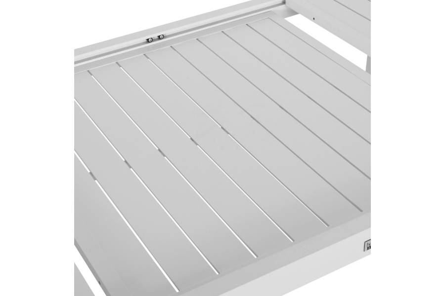 ΣΕΤ ΤΡΑΠΕΖΑΡΙΑΣ ΕΞ.ΧΩΡΟΥ KRUM HM21147 ΤΡΑΠΕΖΙ ΜΕ 6 ΠΟΛΥΘΡΟΝΕΣ--ΛΕΥΚΟ ΑΛΟΥΜΙΝΙΟ