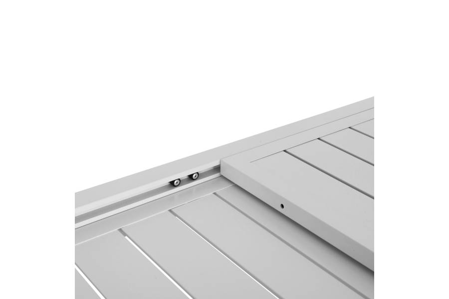 ΣΕΤ ΤΡΑΠΕΖΑΡΙΑΣ ΕΞ.ΧΩΡΟΥ KRUM HM21147 ΤΡΑΠΕΖΙ ΜΕ 6 ΠΟΛΥΘΡΟΝΕΣ--ΛΕΥΚΟ ΑΛΟΥΜΙΝΙΟ