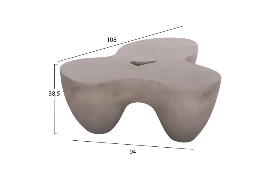 ΤΡΑΠΕΖΙ ΣΑΛΟΝΙΟΥ SALLEN HM18161.03 FIBER CEMENT ΣΕ ΓΚΡΙ--108x94x38,5Υεκ.