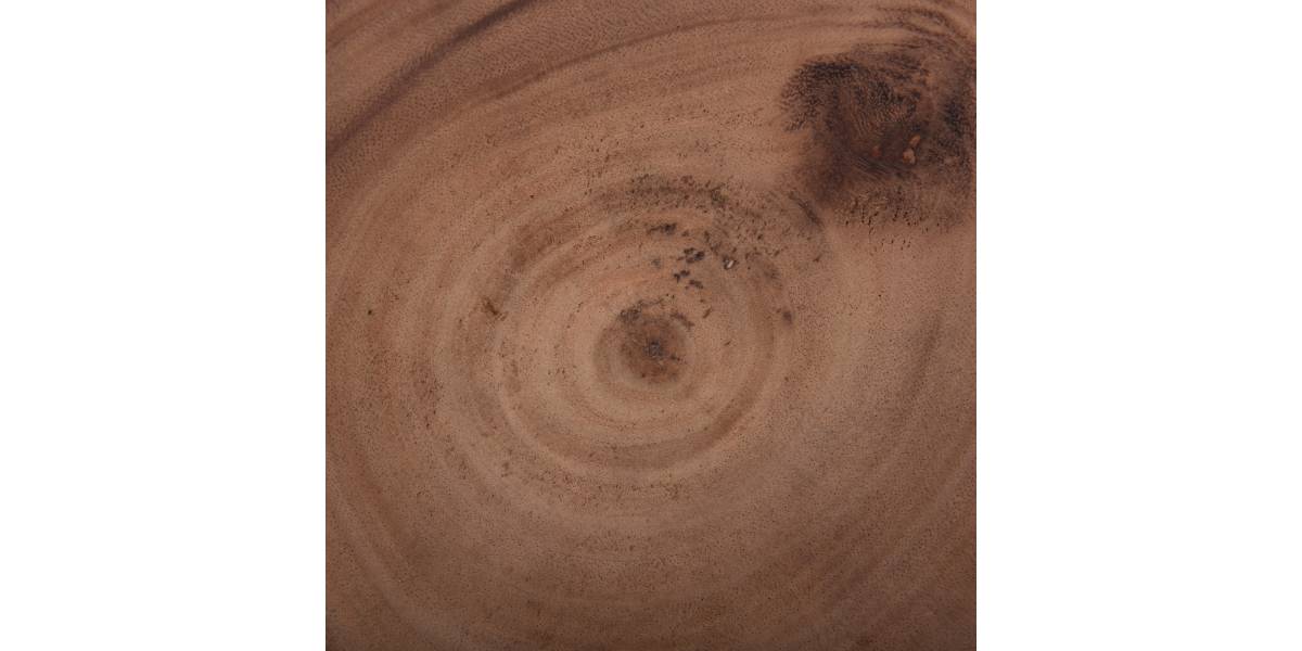 ΣΚΑΜΠΟ PUFFAT HM18172.02 FIBER CEMENT ΛΕΥΚΟ- ΞΥΛΟ TEAK TOP Φ45x46Υεκ.