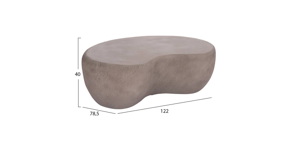 ΤΡΑΠΕΖΙ ΣΑΛΟΝΙΟΥ GERSON HM18151.03L FIBER CEMENT ΣΕ ΓΚΡΙ--122x78,5x40Υεκ.