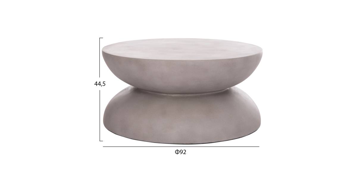ΤΡΑΠΕΖΙ ΣΑΛΟΝΙΟΥ ANNA HM18158.03 FIBER CEMENT ΣΕ ΓΚΡΙ--Φ92x44.5Υεκ