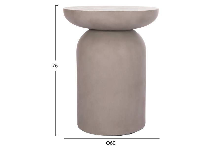 ΒΟΗΘΗΤΙΚΟ ΤΡΑΠΕΖΙ ANNA HM18160.03 FIBER CEMENT ΣΕ ΓΚΡΙ--Φ60x76Υεκ.