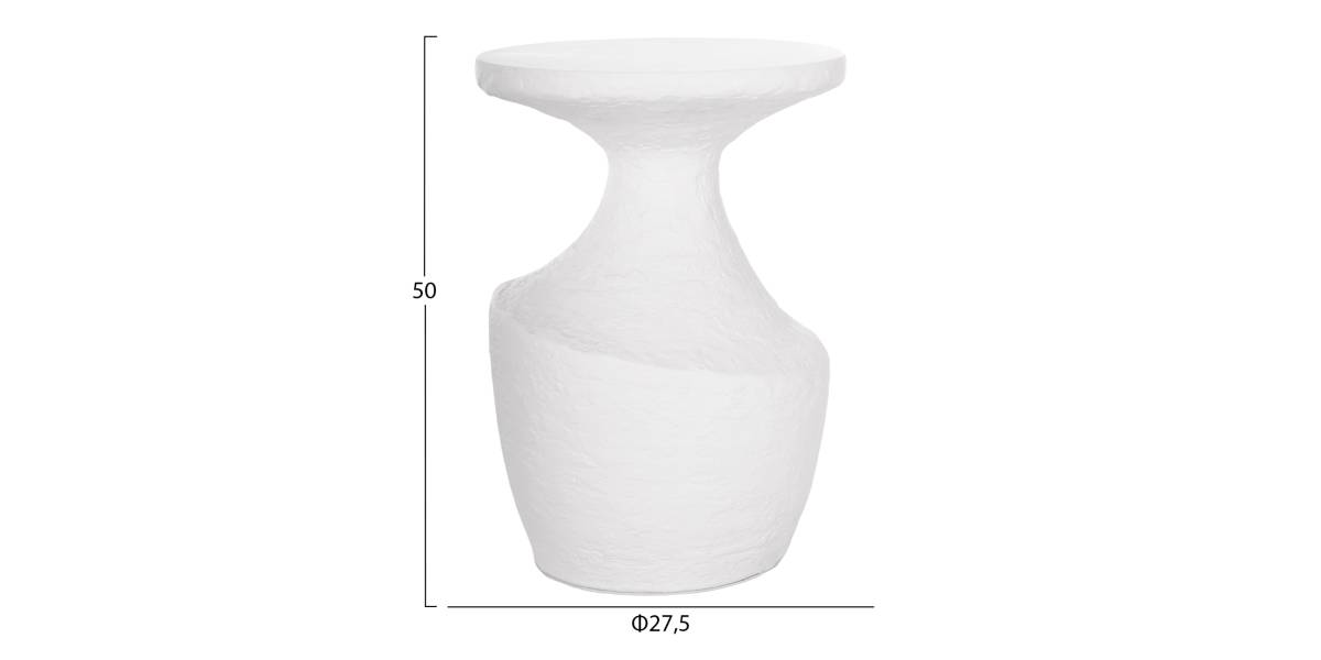 ΣΕΤ ΒΟΗΘΗΤΙΚΑ ΤΡΑΠΕΖΙΑ REBON 2ΤΜΧ HM21137.02 FIBER CEMENT ΣΕ ΛΕΥΚΟ--Φ40εκ & Φ27,5εκ