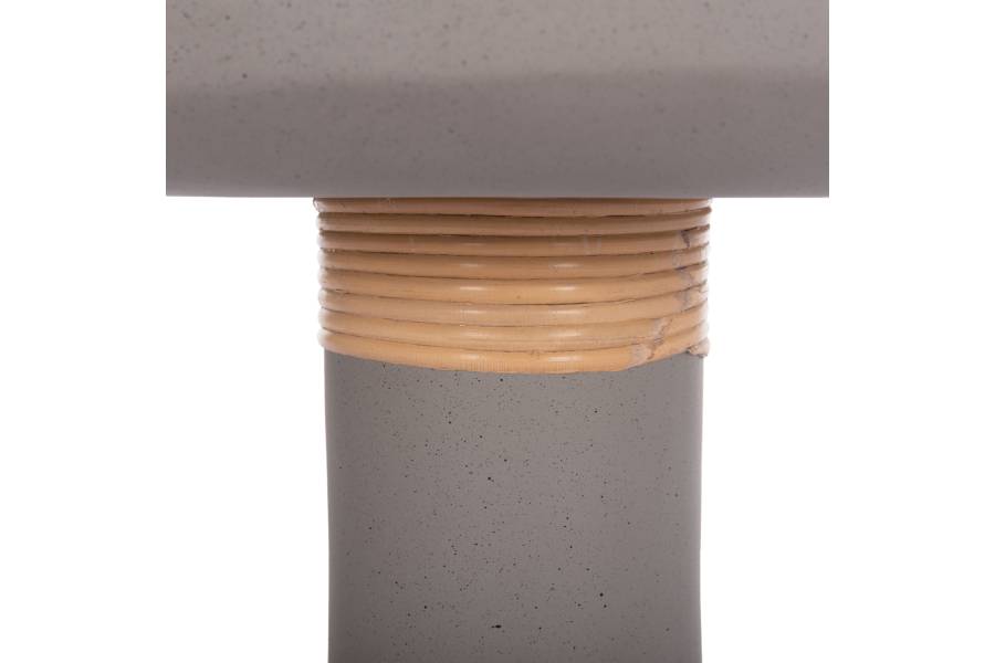 ΒΟΗΘΗΤΙΚΟ ΤΡΑΠΕΖΙ TRED(T) HM18169.03 FIBER CEMENT ΓΚΡΙ-ΦΥΣΙΚΟ RATTAN--Φ40x61Υεκ.