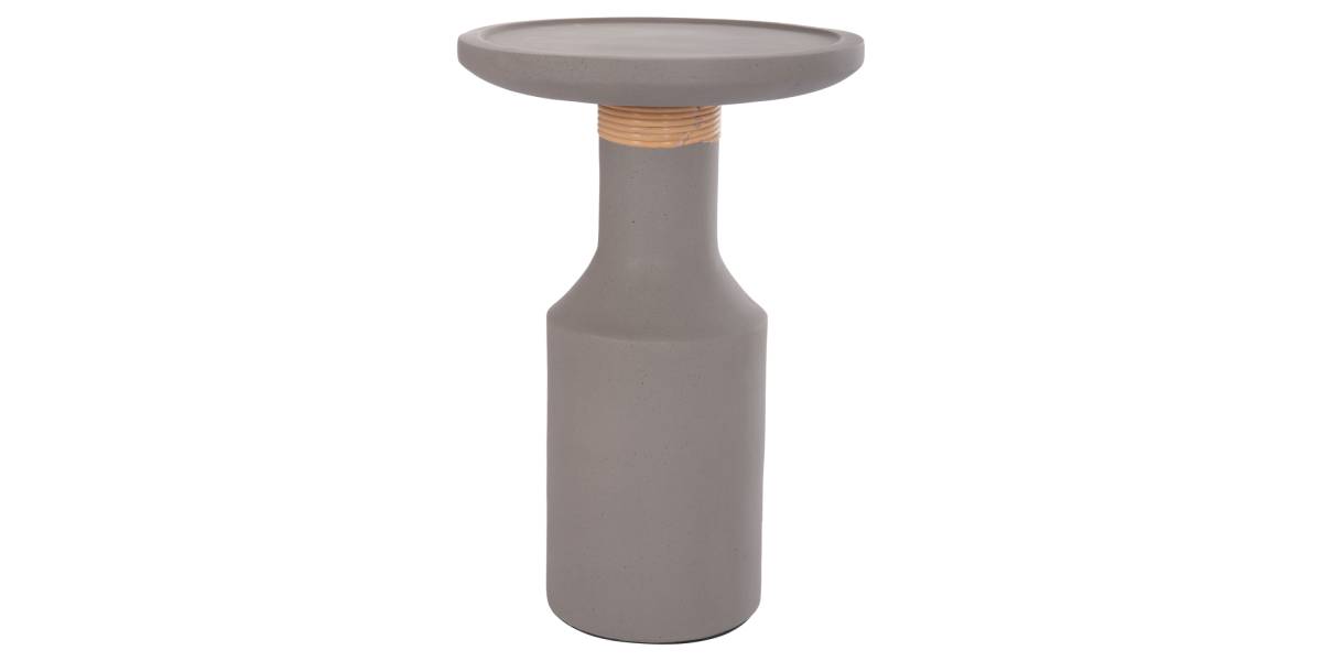 ΒΟΗΘΗΤΙΚΟ ΤΡΑΠΕΖΙ TRED(T) HM18169.03 FIBER CEMENT ΓΚΡΙ-ΦΥΣΙΚΟ RATTAN--Φ40x61Υεκ.