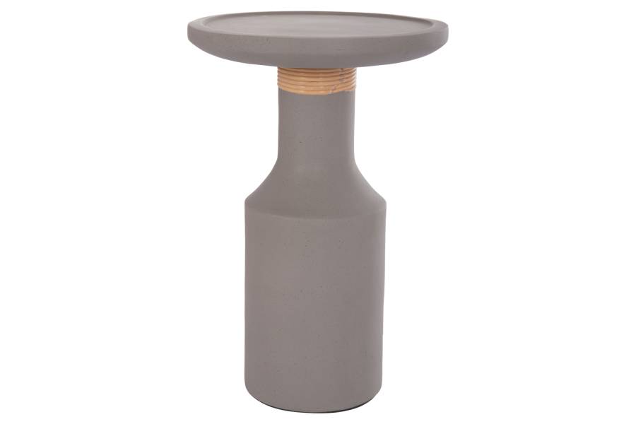 ΒΟΗΘΗΤΙΚΟ ΤΡΑΠΕΖΙ TRED(T) HM18169.03 FIBER CEMENT ΓΚΡΙ-ΦΥΣΙΚΟ RATTAN--Φ40x61Υεκ.