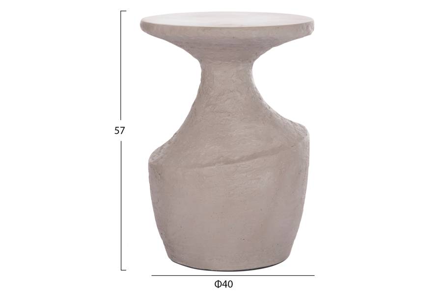ΣΕΤ ΒΟΗΘΗΤΙΚΑ ΤΡΑΠΕΖΙΑ REBON 2ΤΜΧ HM21137.03 FIBER CEMENT ΣΕ ΓΚΡΙ--Φ40εκ & Φ27,5εκ